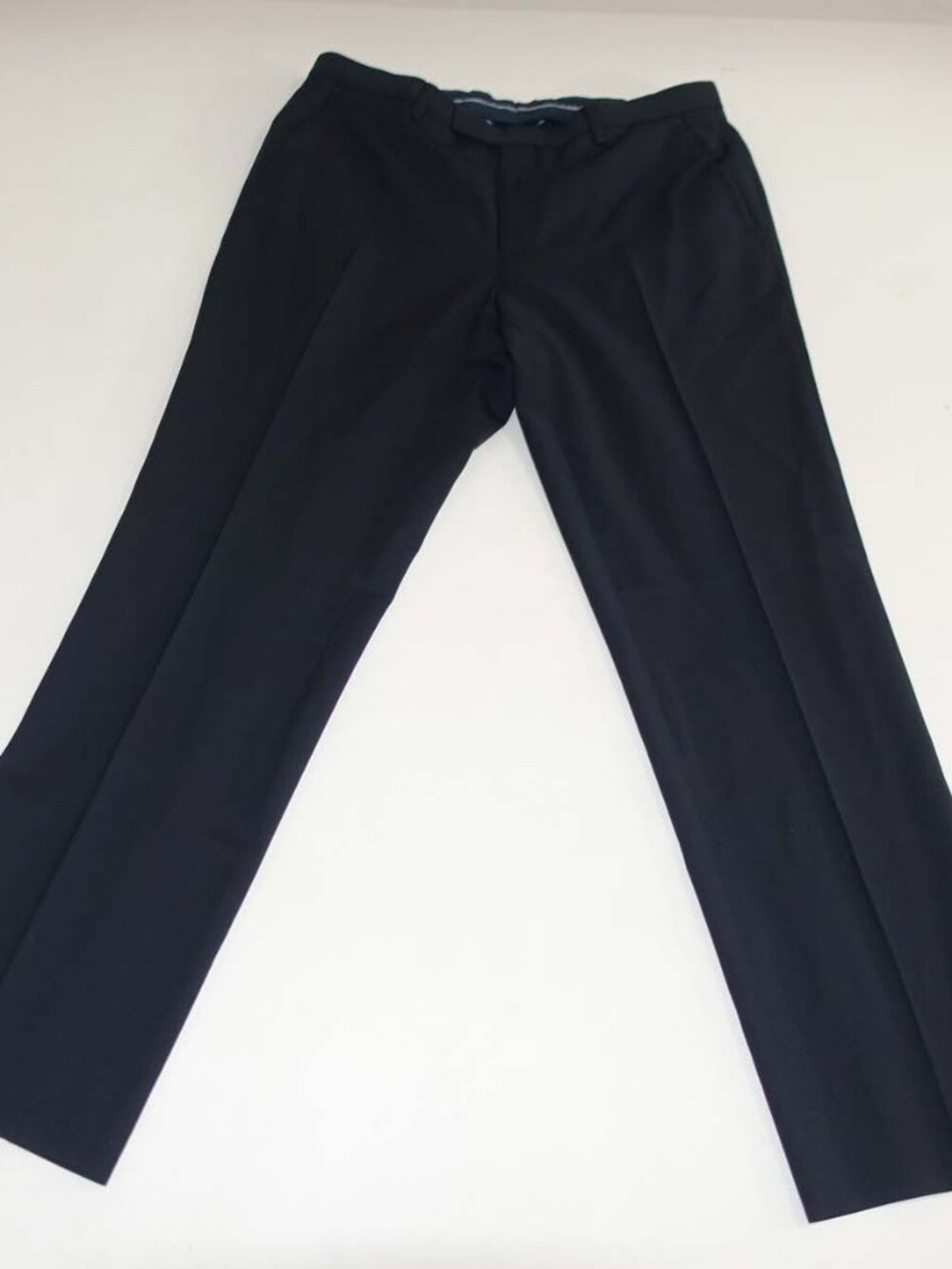 Hugo Boss Men's Sharp1 Dress Pants 34 x 30 Dark Navy Blue 100% Wool Slacks